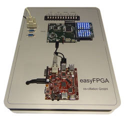 easyFPGA-Board mit LED-Wings und Host